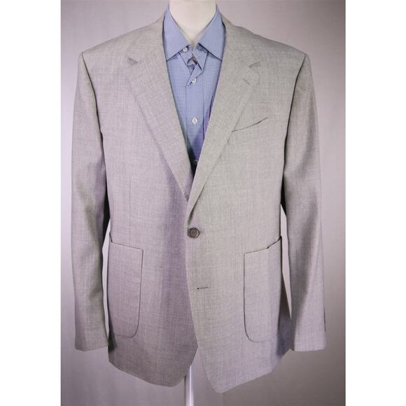 Bonobos Standard Fit Gray Knit Woven Patch Pocket 2-Btn Wool Blazer 52S New! - Picture 2 of 11